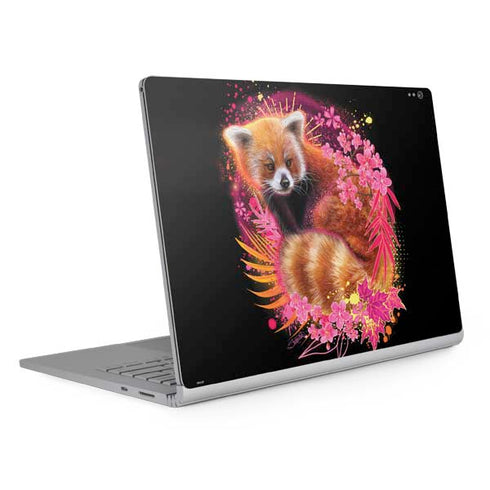 Red Panda with Flowers by Sheena Pike Surface Book 2 13.5in Skin